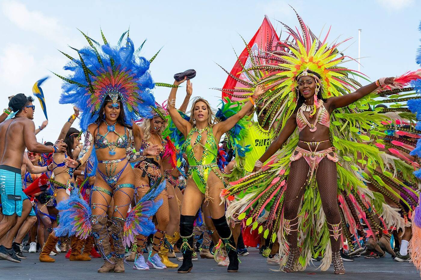 Jamaica Carnival mas band colourful costumes